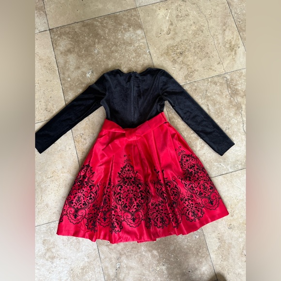Bonnie Jean, little girl 6X red and black dress excellent condition - Picture 2 of 12